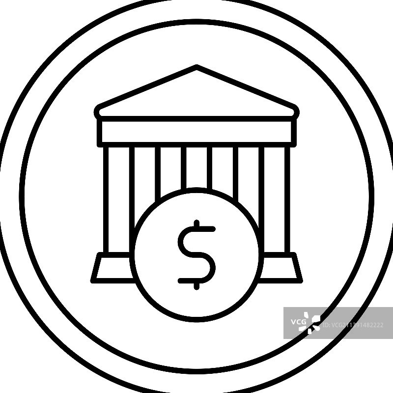 金融建筑银行标志线条图标图片素材