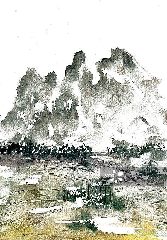 高原上的山峰图片素材