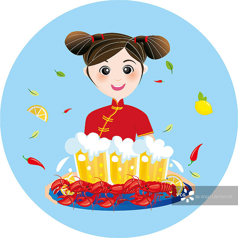 龙虾小妹图片素材