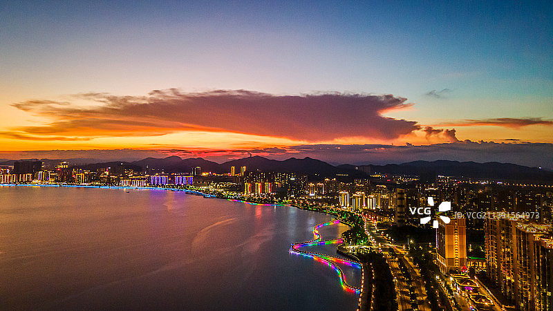 汕尾城市夜景风光图片素材