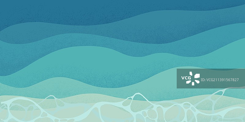 蓝色背景下的波浪海洋图片素材