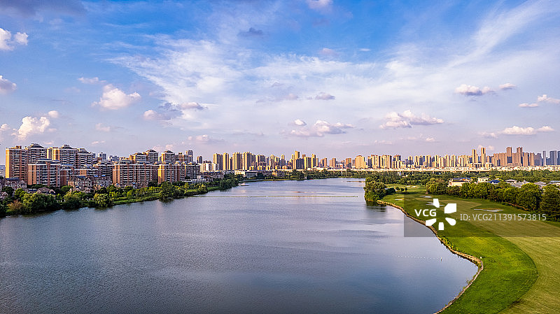 城市高尔夫球场草坪细节图片素材