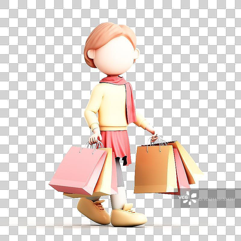 3D渲染的卡通人物图片素材