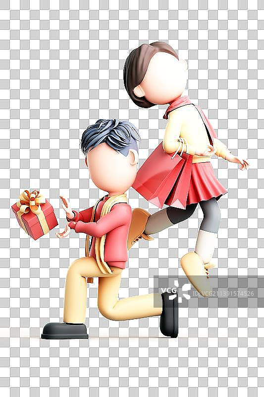 3D渲染的卡通人物图片素材