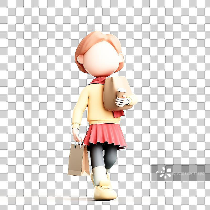 3D渲染的卡通人物图片素材
