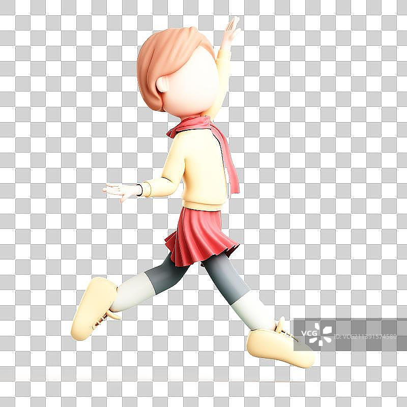 3D渲染的卡通人物图片素材