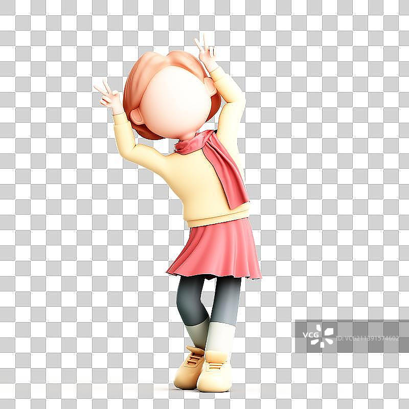 3D渲染的卡通人物图片素材