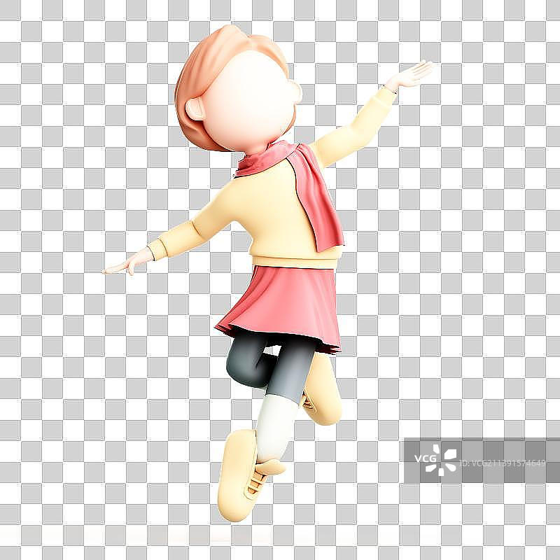 3D渲染的卡通人物图片素材