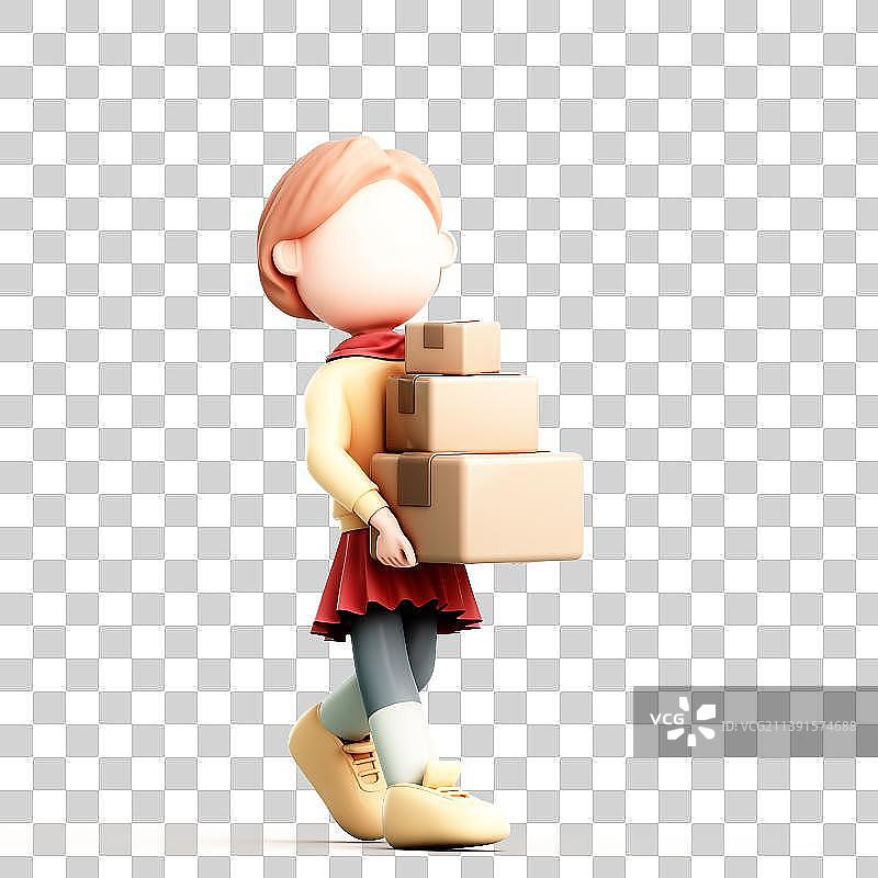 3D渲染的卡通人物图片素材