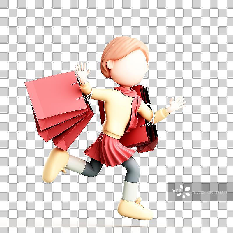 3D渲染的卡通人物图片素材