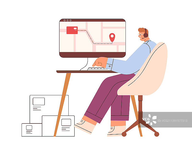 经理控制货运物流图片素材