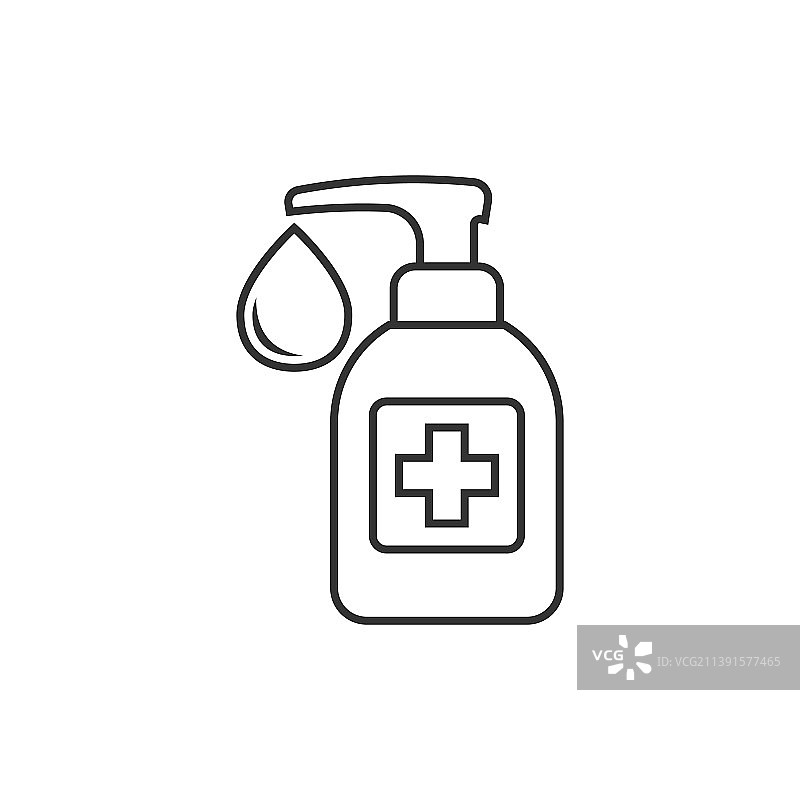 扁平风格的免洗洗手液图标图片素材