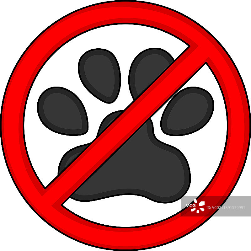 禁止宠物标志图片素材