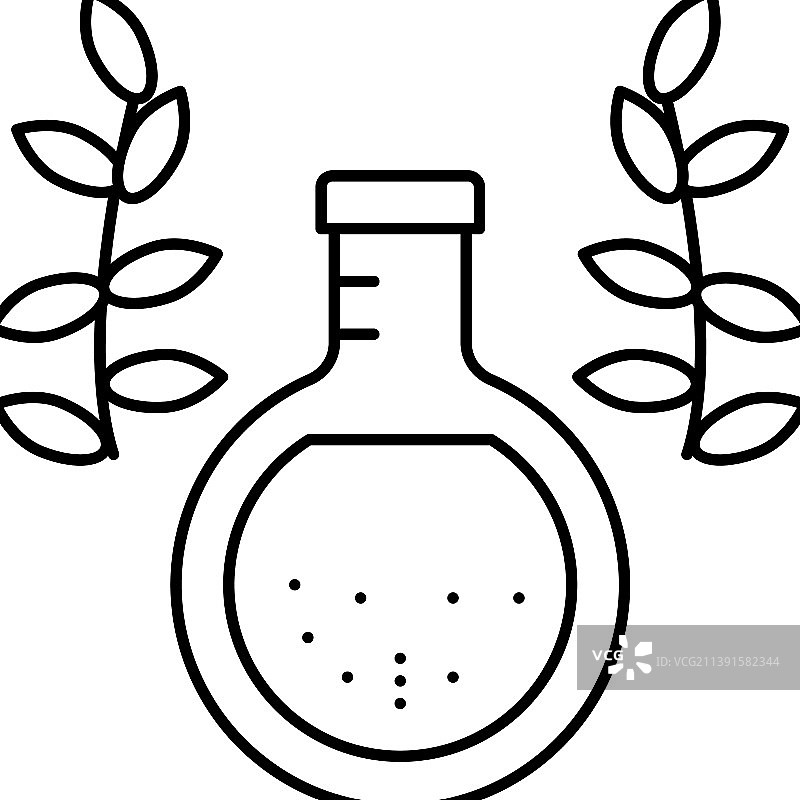 植物疗法药剂线条图标图片素材