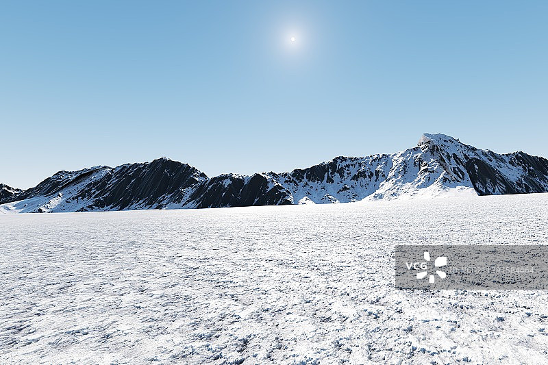雪地和雪山图片素材