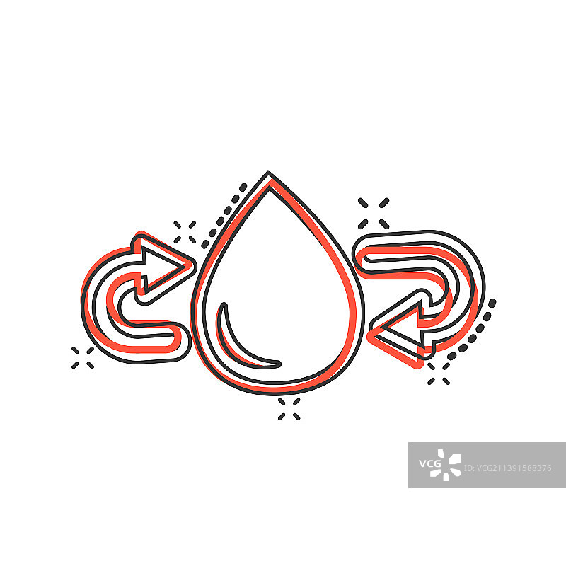 漫画风格的水滴图标图片素材