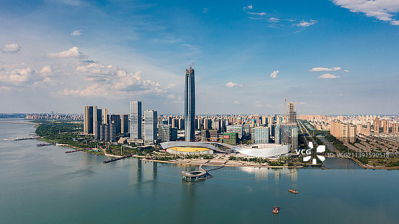 航拍苏州湾大剧院｜绿地中心CBD图片素材