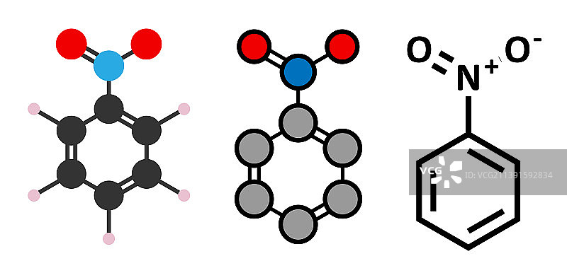 硝基苯溶剂分子图片素材