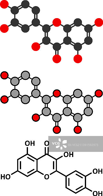 槲皮素植物分子图片素材