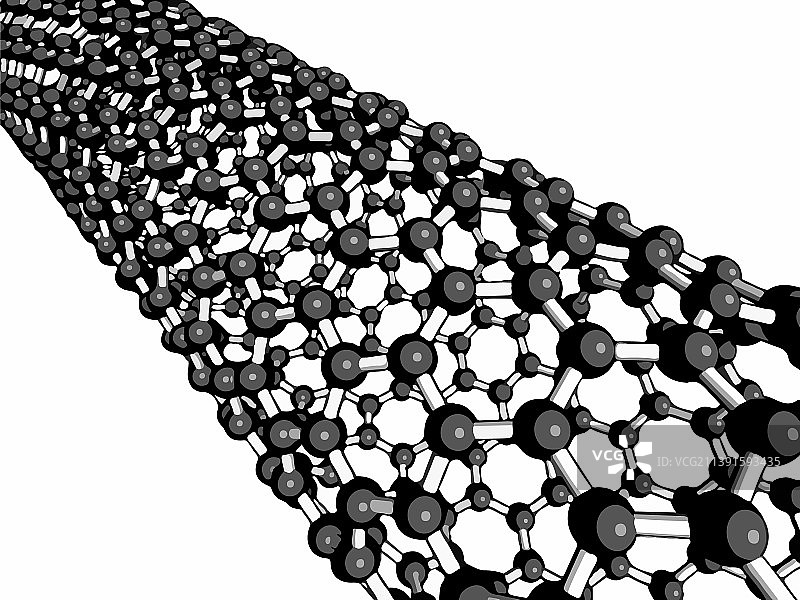 碳纳米管分子模型图片素材