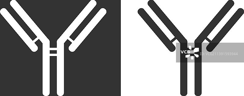 IgG1抗体免疫球蛋白扁平图标图片素材