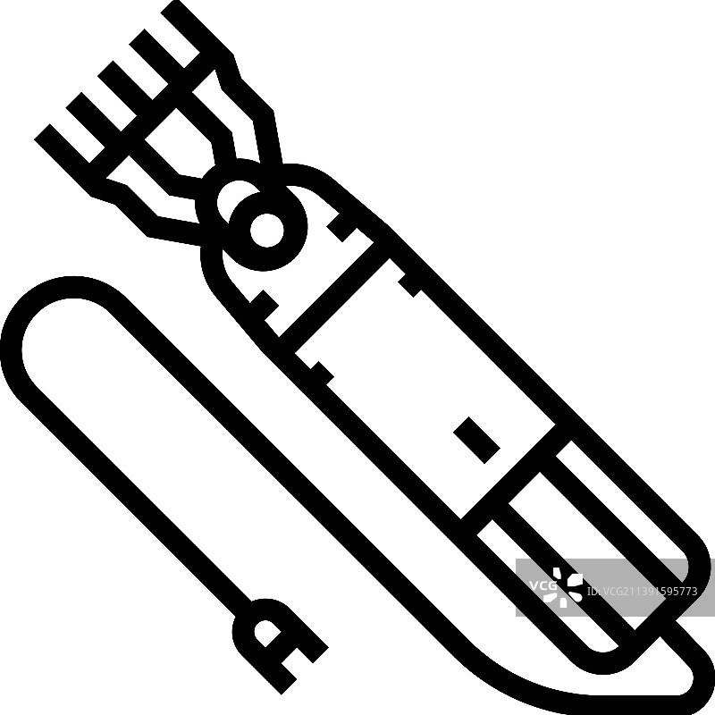 电动剪羊毛工具线条图标图片素材