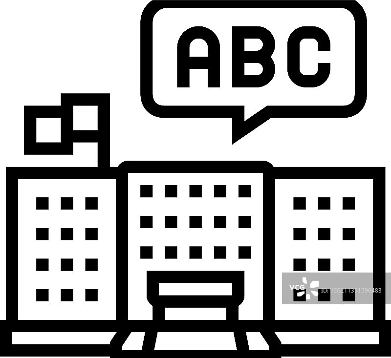 大学英语线性图标图片素材