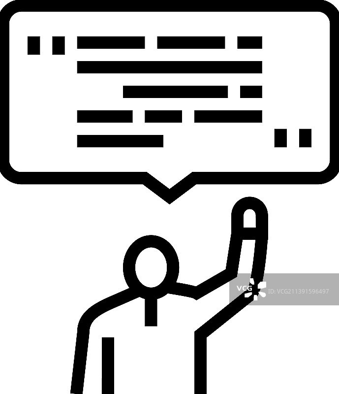 英语对话线性图标图片素材