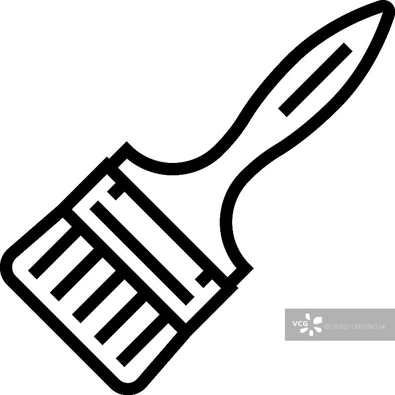 画笔工具线性图标图片素材