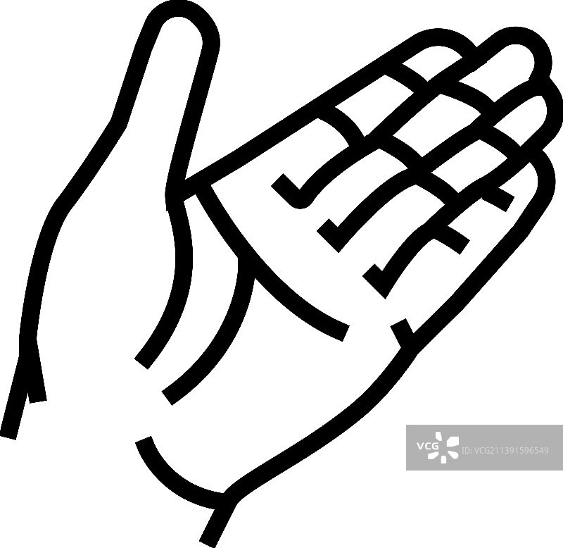 帮助手部线条图标图片素材