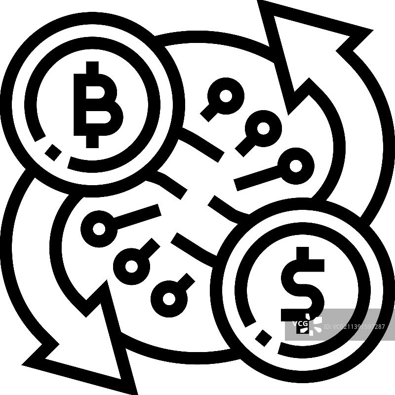 交换加密货币行图标图片素材