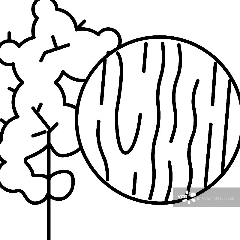 红木线条图标图片素材