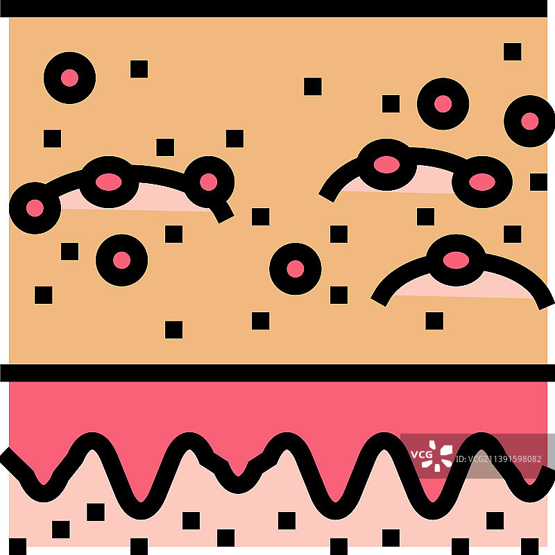 红色斑点皮疹肤色图标图片素材
