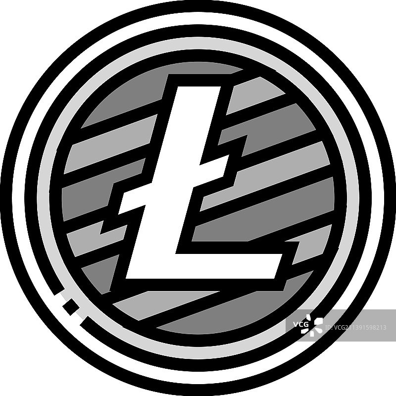 莱特币加密货币彩色图标图片素材