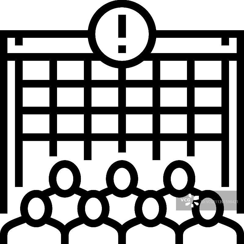 双方同意的犯罪线性图标图片素材