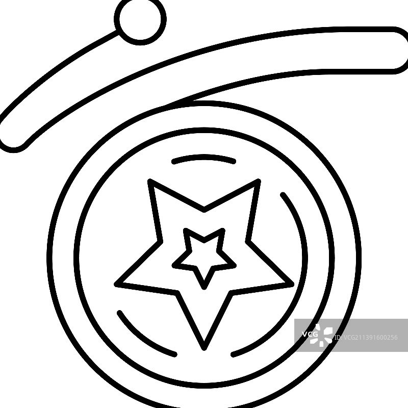 溜溜球玩具线性图标图片素材