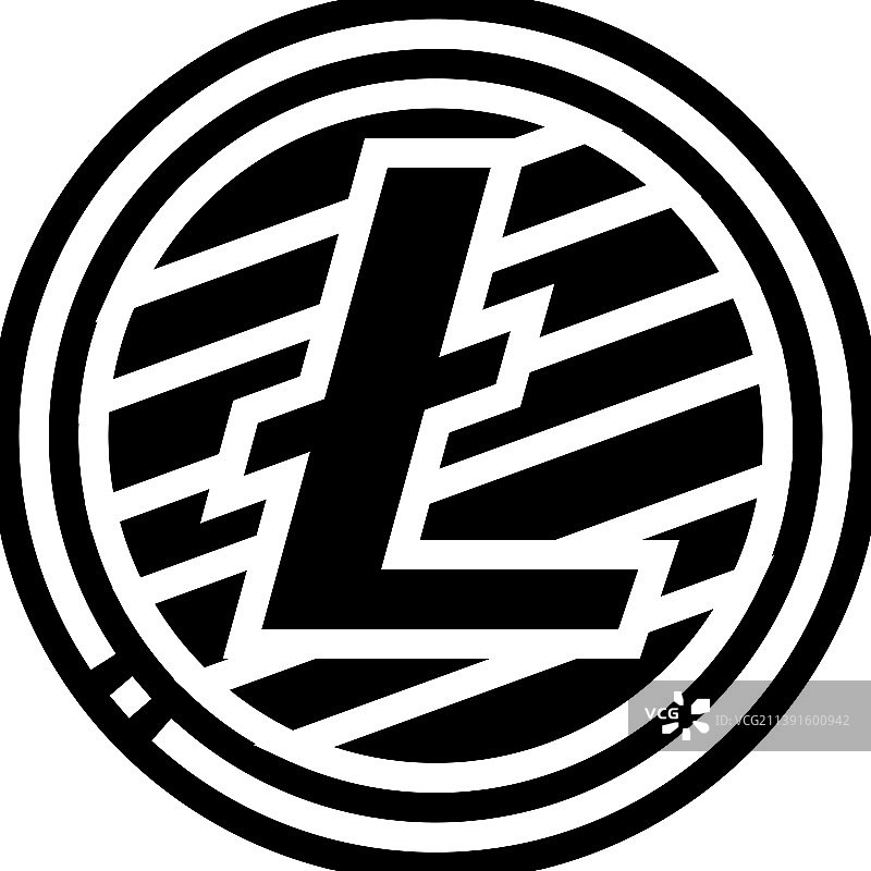 莱特币加密货币标志图标图片素材