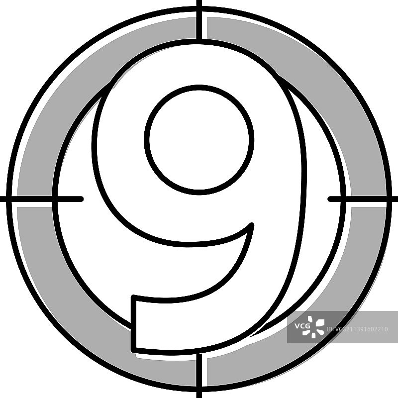 数字9彩色图标图片素材