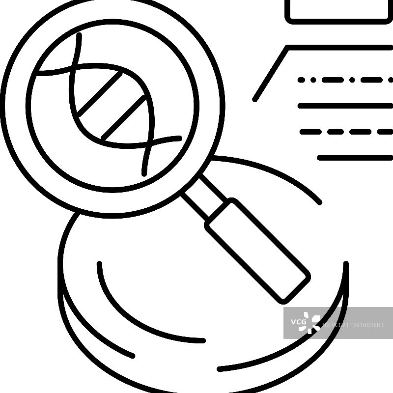 基因分子研究线性图标图片素材