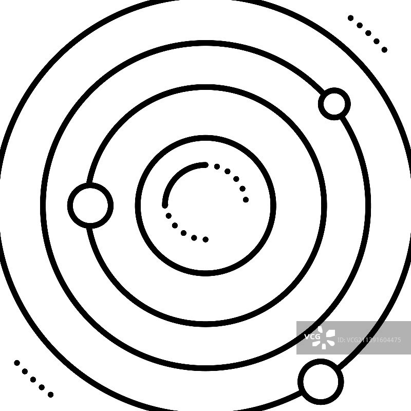 原子核心线性图标图片素材