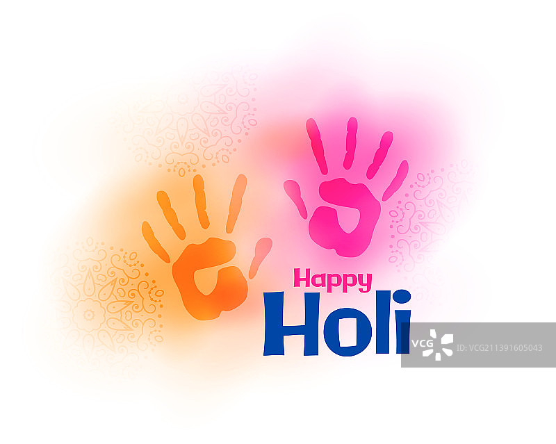 洒水彩庆祝胡里节图片素材