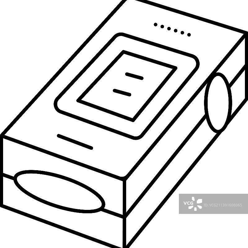 指尖脉搏血氧仪线性图标图片素材