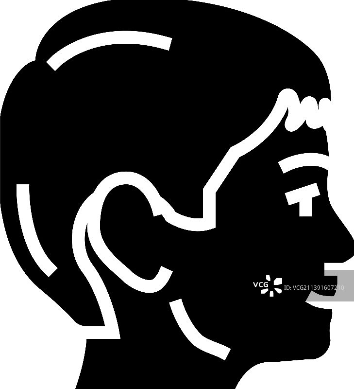 男孩人脸标志符号填充图标图片素材