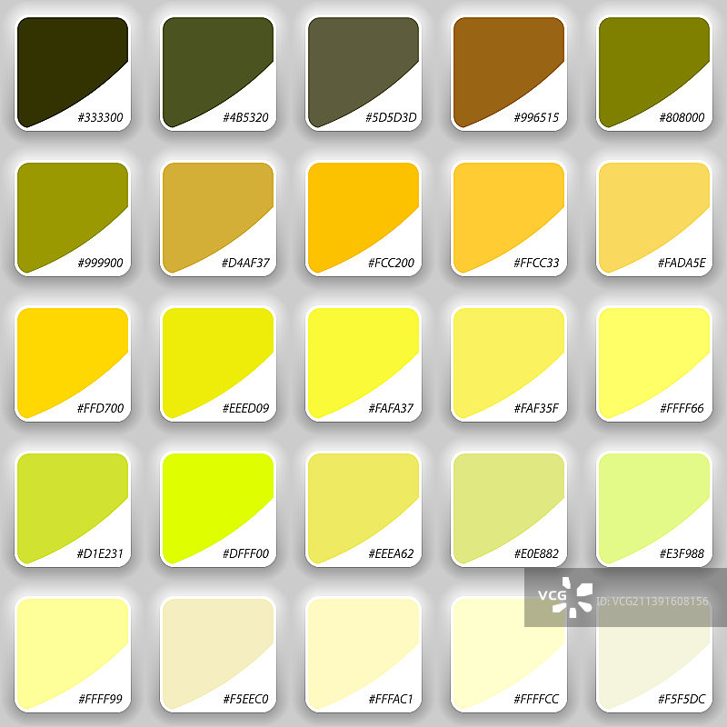 黄色样本色板阴影图片素材