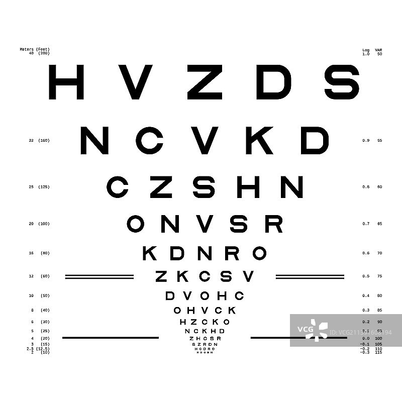 视力表检测评估图片素材