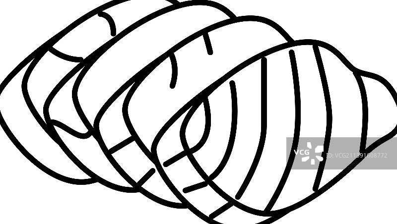 三文鱼生鱼片线条图标图片素材