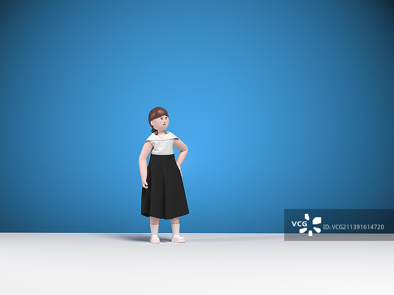 站立女孩图片素材