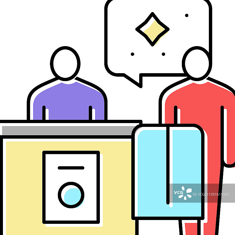 干洗服务彩色图标图片素材