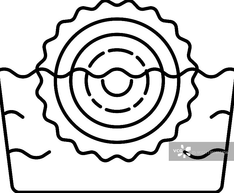 浇水树干线条图标图片素材