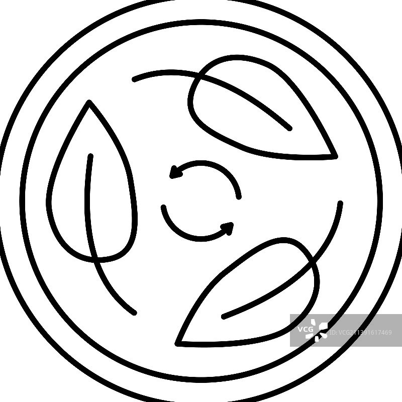 可生物降解的化妆品线条图标图片素材